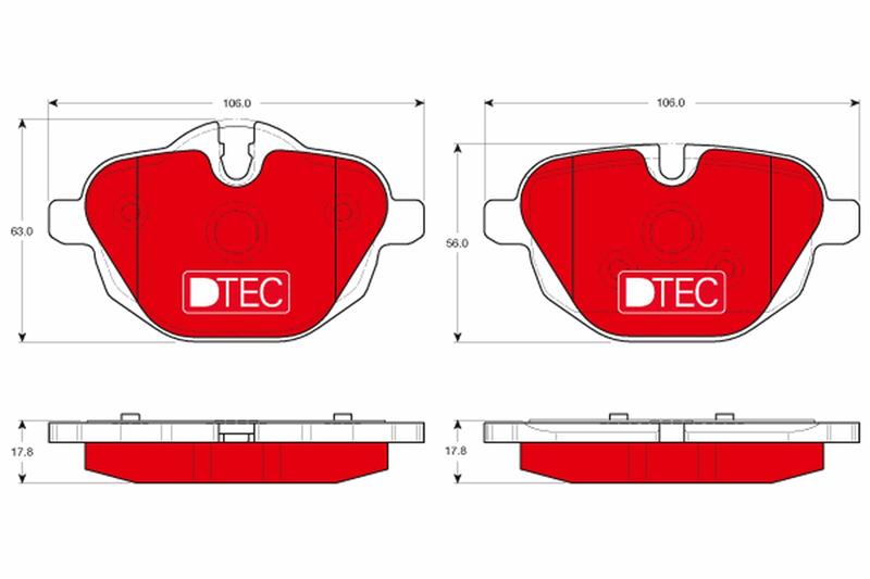 set placute frana,frana disc - TRW