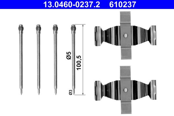 Set accesorii, placute frana - ATE