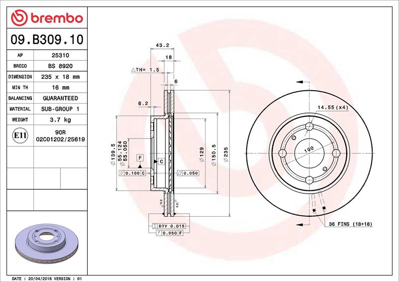 Disc frana - BREMBO