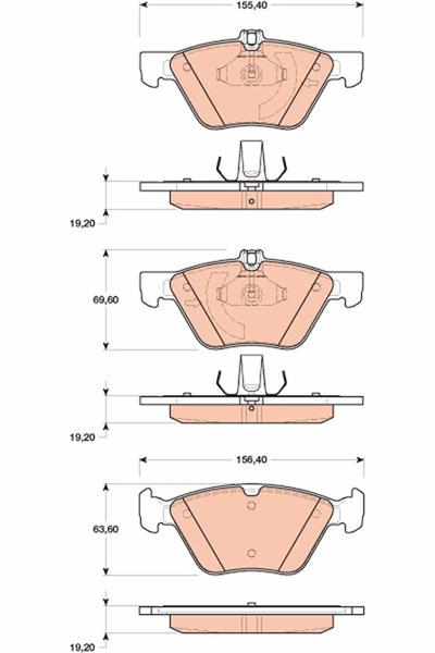 set placute frana,frana disc - TRW