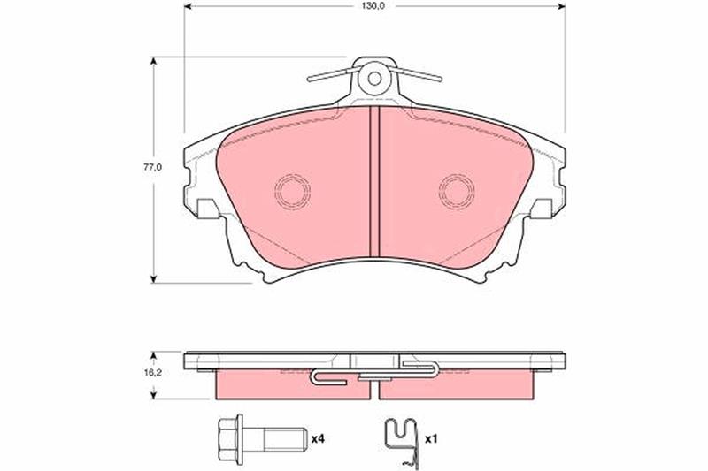 set placute frana,frana disc - TRW