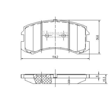 set placute frana,frana disc - NIPPARTS