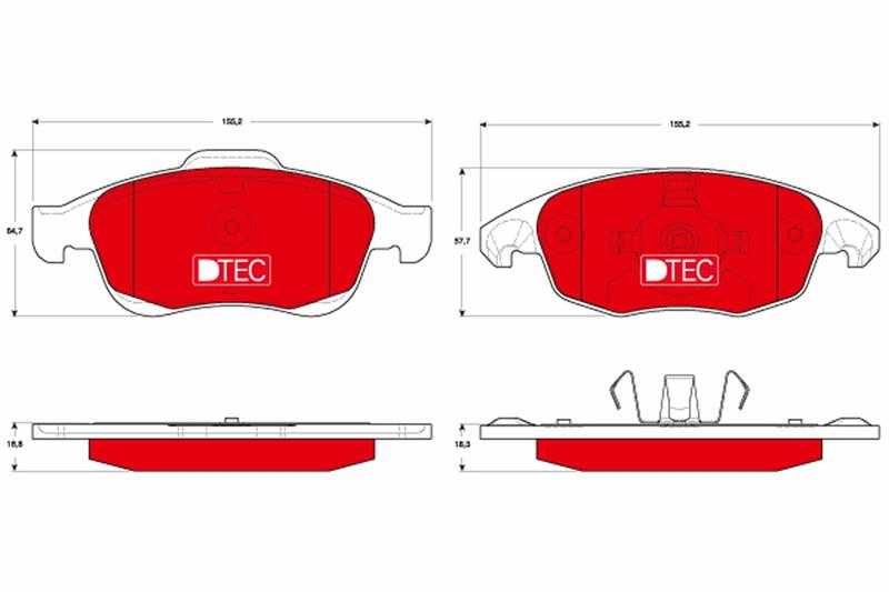 set placute frana,frana disc - TRW