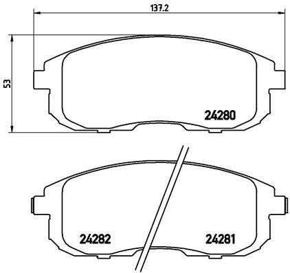 set placute frana,frana disc - BREMBO