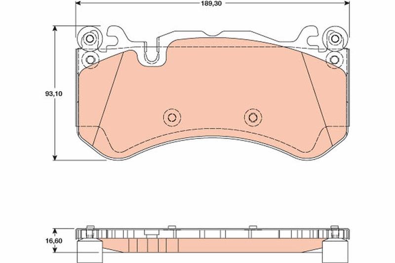 set placute frana,frana disc - TRW