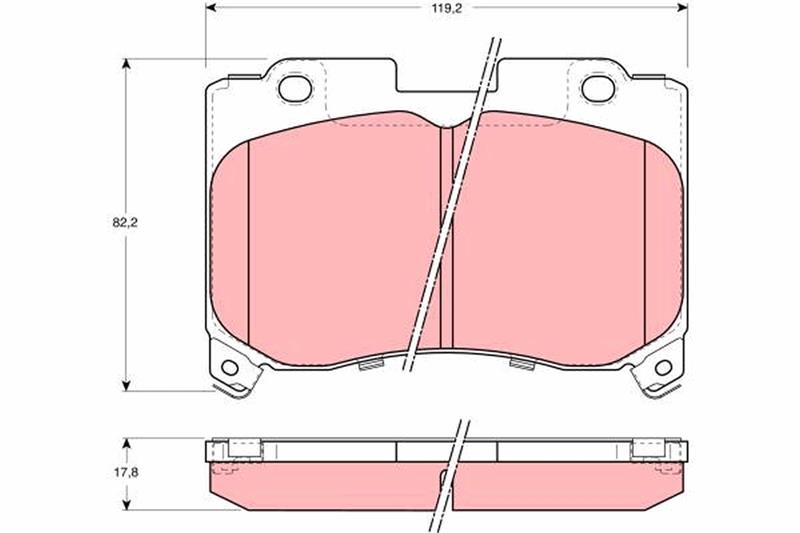 set placute frana,frana disc - TRW