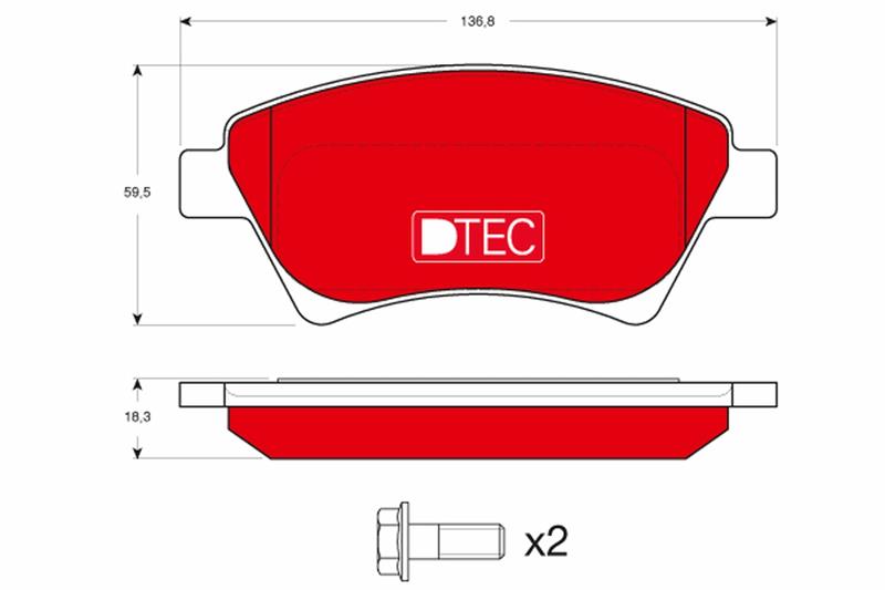 set placute frana,frana disc - TRW