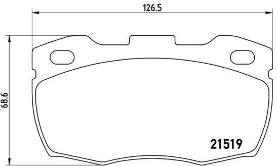 set placute frana,frana disc - BREMBO