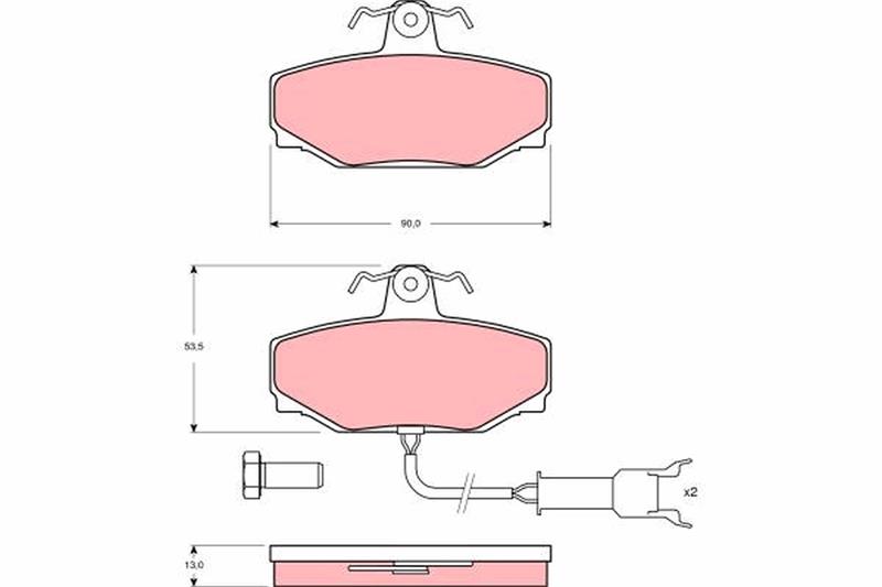 set placute frana,frana disc - TRW