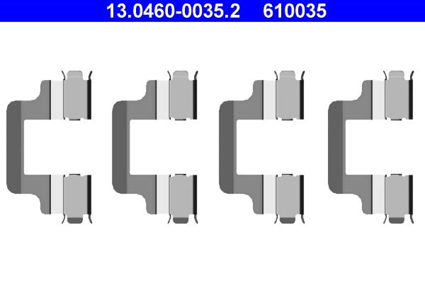 Set accesorii, placute frana - ATE