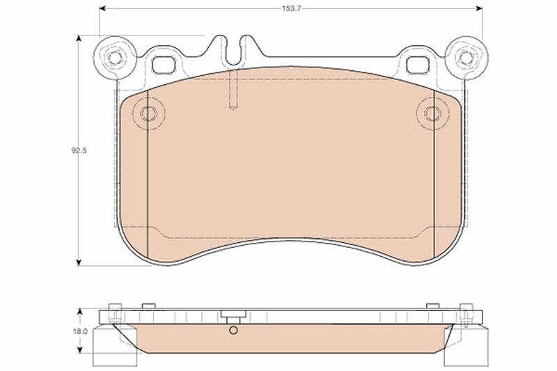 set placute frana,frana disc - TRW