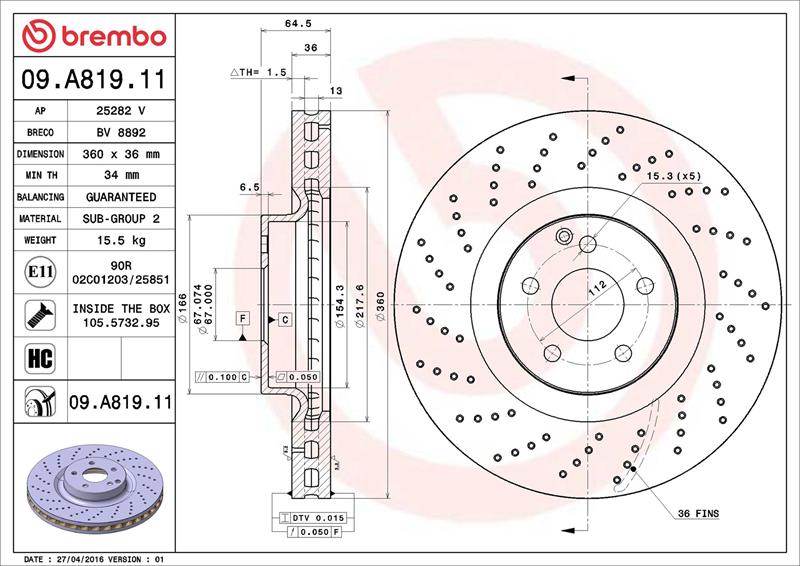 Disc frana - BREMBO