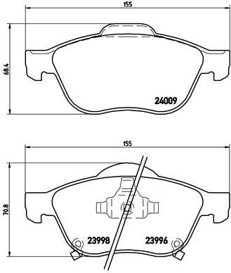 set placute frana,frana disc - BREMBO
