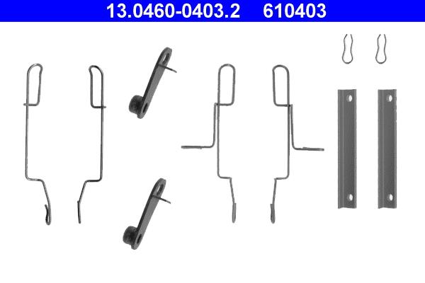 Set accesorii, placute frana - ATE