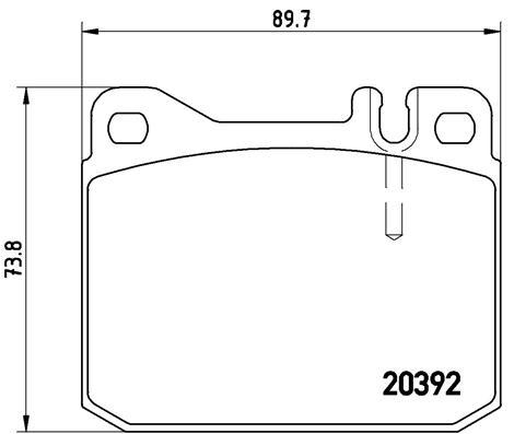 set placute frana,frana disc - BREMBO
