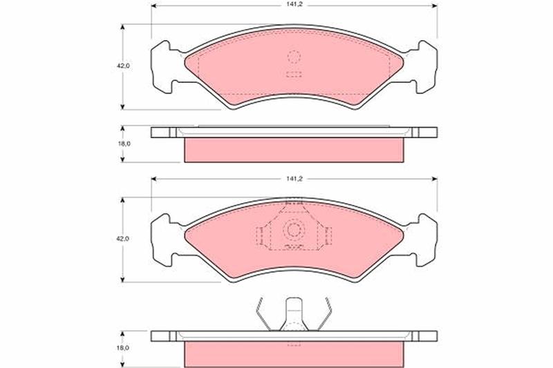 set placute frana,frana disc - TRW