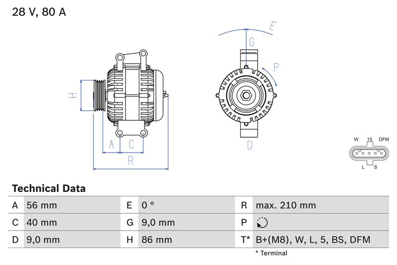 Generator / Alternator - BOSCH