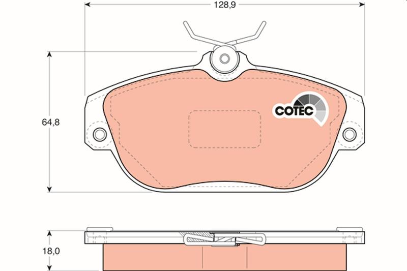set placute frana,frana disc - TRW