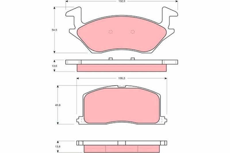 set placute frana,frana disc - TRW
