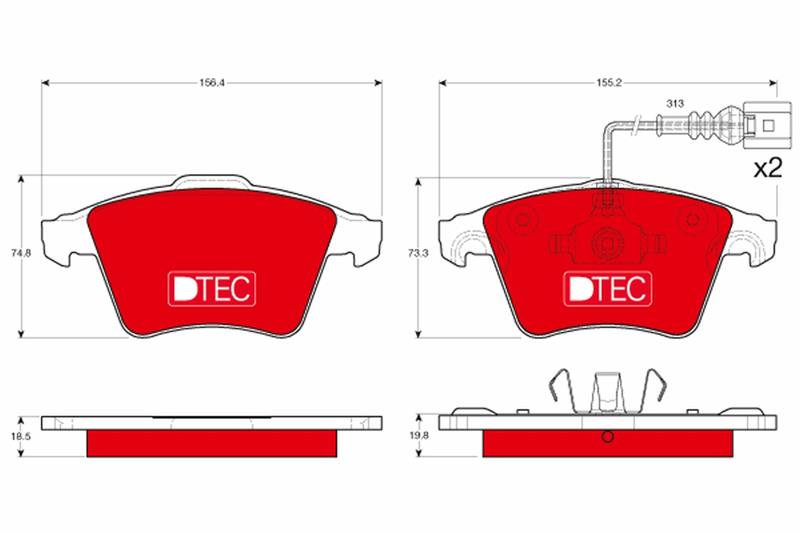 set placute frana,frana disc - TRW