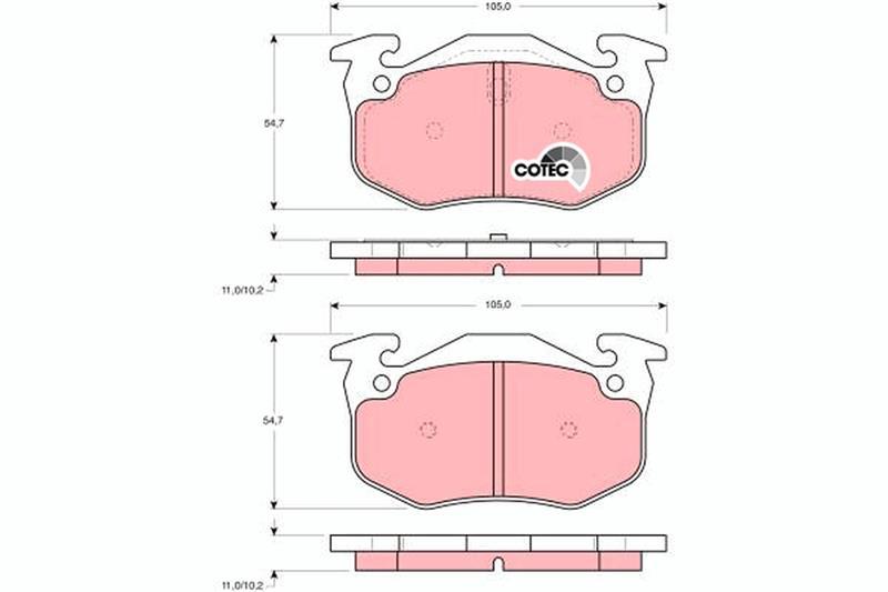 set placute frana,frana disc - TRW
