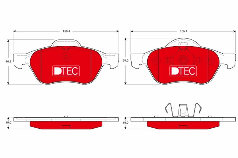 set placute frana,frana disc - TRW