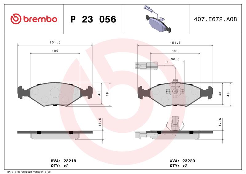 set placute frana,frana disc - BREMBO