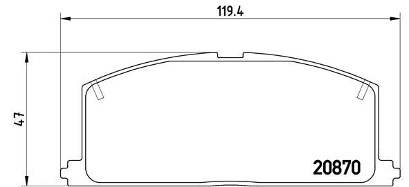 set placute frana,frana disc - BREMBO