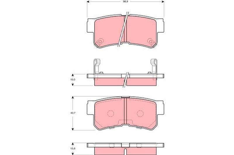 set placute frana,frana disc - TRW