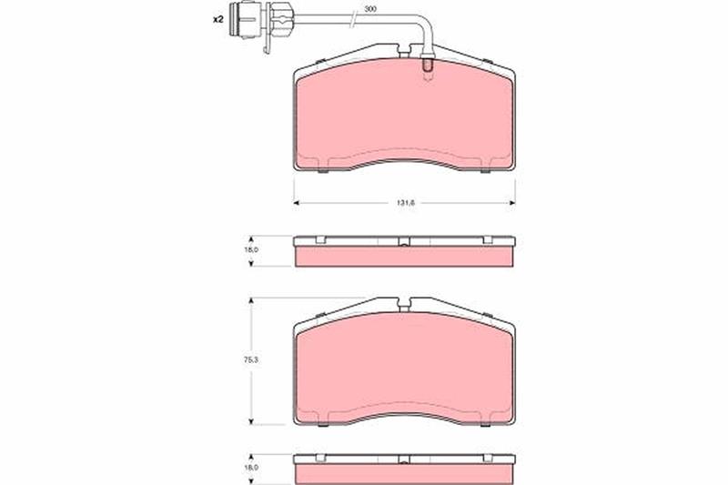 set placute frana,frana disc - TRW