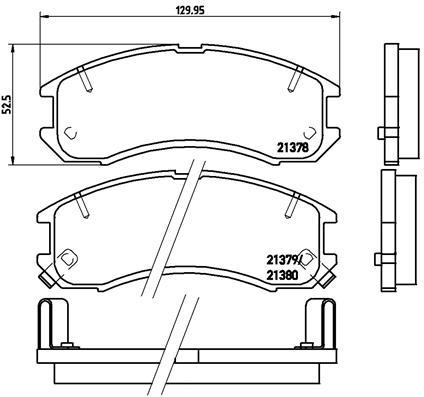 set placute frana,frana disc - BREMBO
