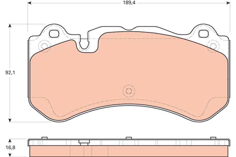set placute frana,frana disc - TRW
