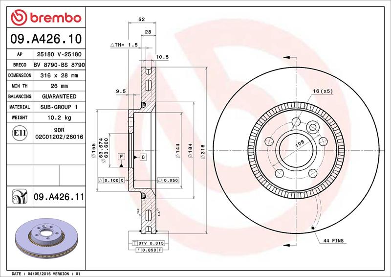 Disc frana - BREMBO
