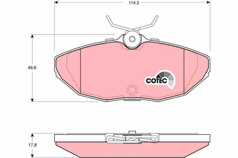 set placute frana,frana disc - TRW