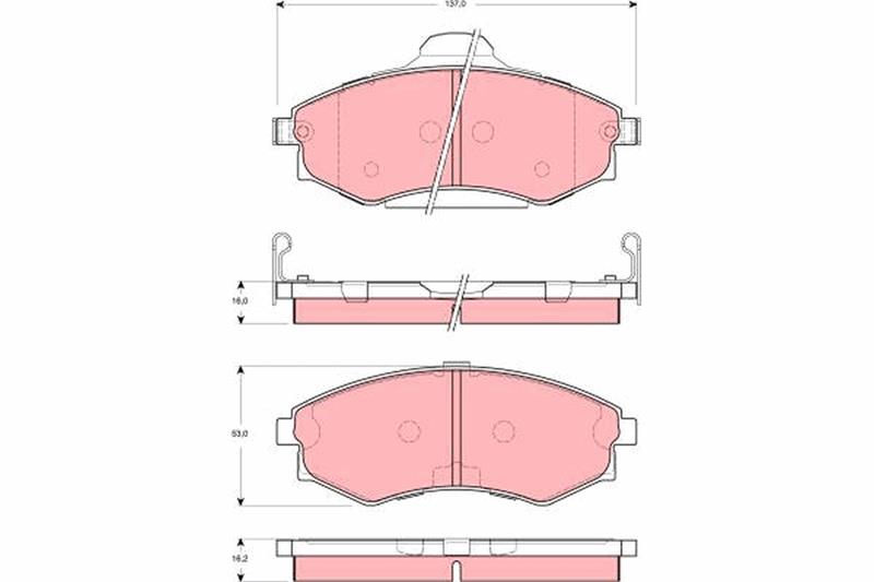 set placute frana,frana disc - TRW