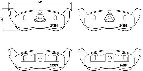 set placute frana,frana disc - BREMBO