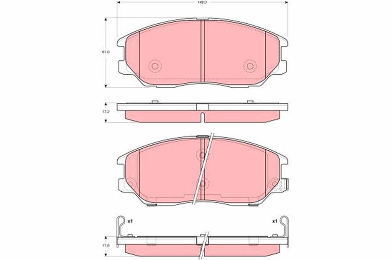 set placute frana,frana disc - TRW