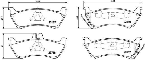 set placute frana,frana disc - BREMBO