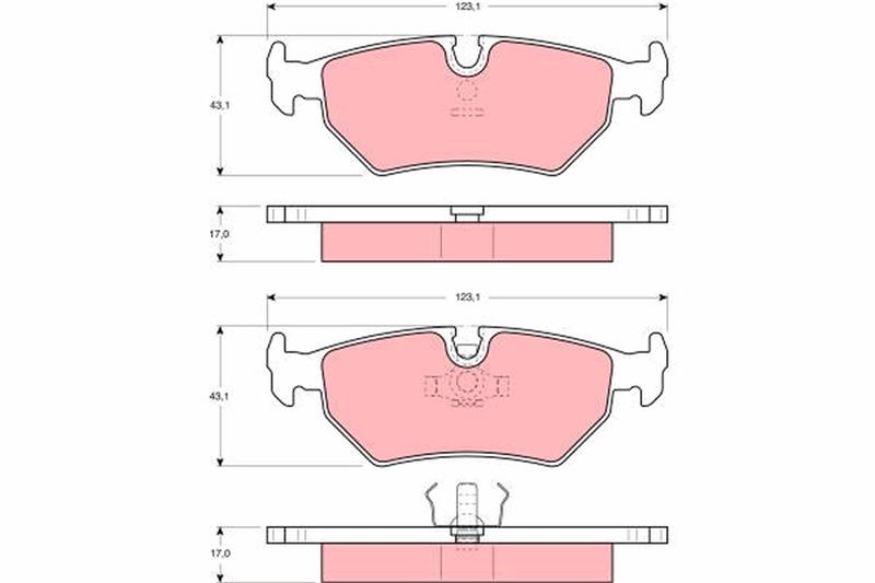 set placute frana,frana disc - TRW