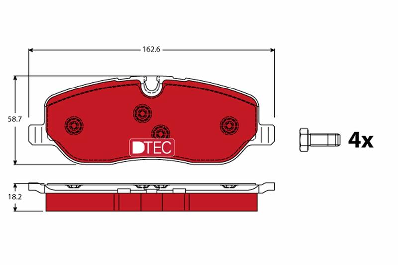 set placute frana,frana disc - TRW