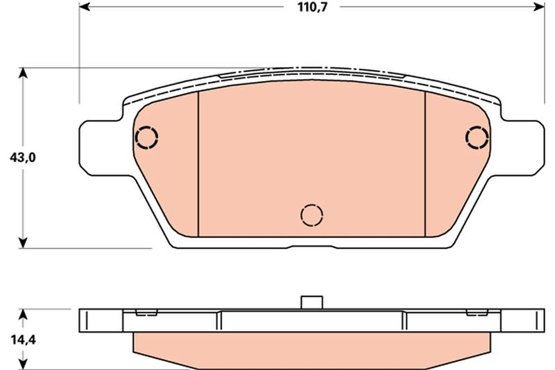 set placute frana,frana disc - TRW