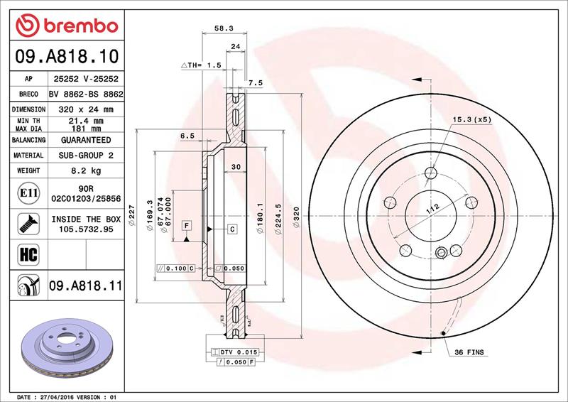 Disc frana - BREMBO