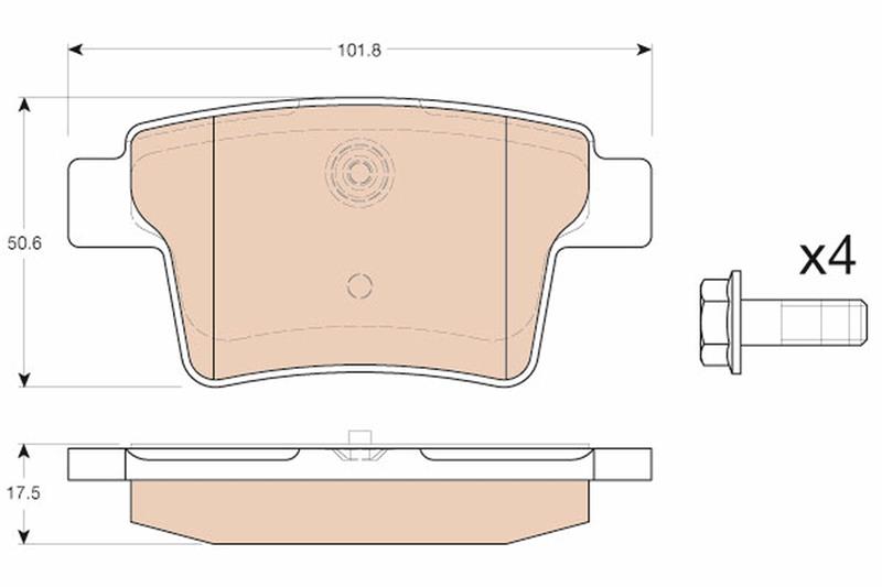 set placute frana,frana disc - TRW