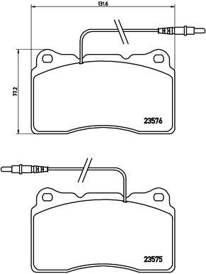 set placute frana,frana disc - BREMBO