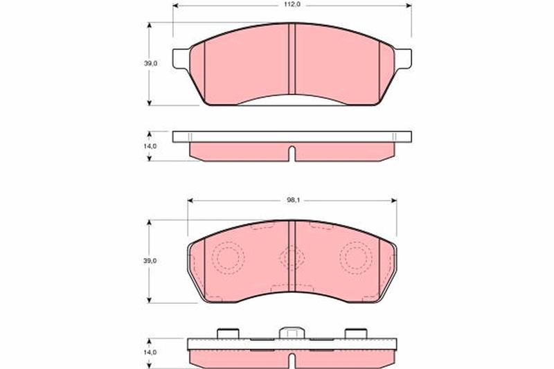 set placute frana,frana disc - TRW