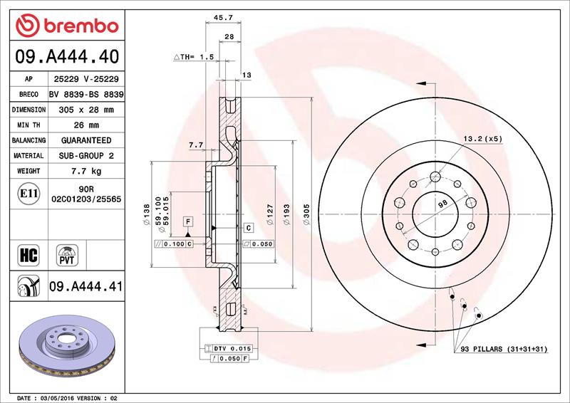 Disc frana - BREMBO