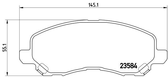 set placute frana,frana disc - BREMBO