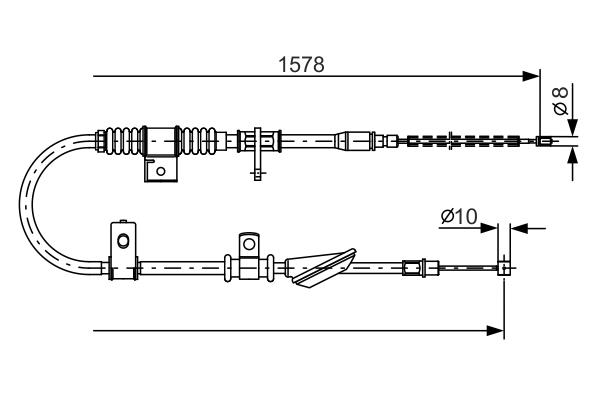 Cablu, frana de parcare - BOSCH