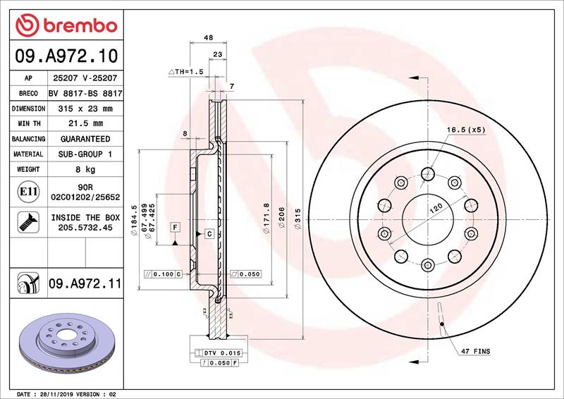 Disc frana - BREMBO