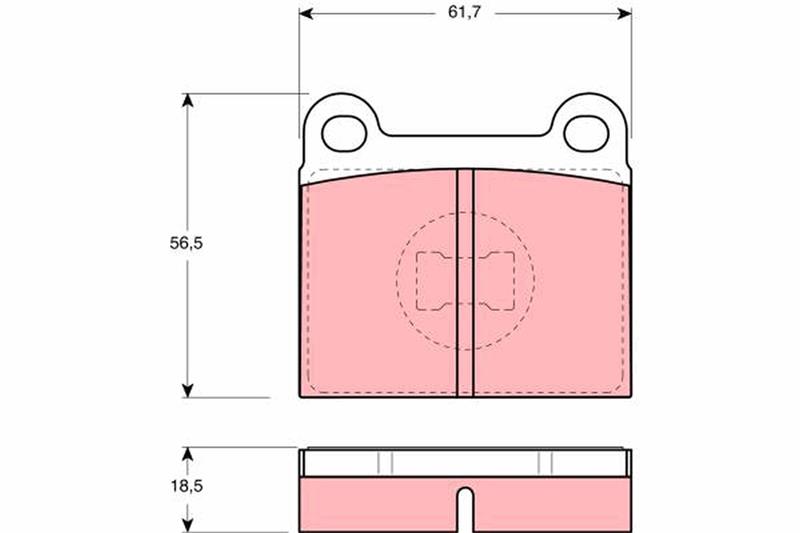 set placute frana,frana disc - TRW